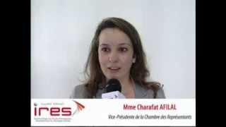 Charafat AFILAL viceprésidente de la Chambre des représentants [upl. by Aivat513]