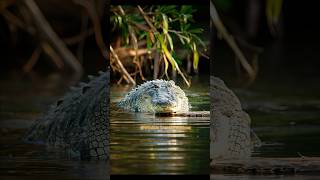 A hatchling slides into water as a crocodile prepares to hunt [upl. by Gordy442]