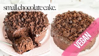 SMALL CHOCOLATE CAKE WITH GANACHE ♦ VEGAN FOR TWO  RECIPE [upl. by Tnomed507]