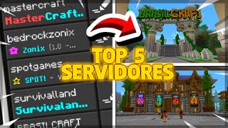 TOP 5 NOVOS MELHORES SERVIDORES PARA MINECRAFT PE 121 Mcpe Bedrock [upl. by Oskar510]