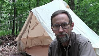 Vevor 4 Season Canvas Tent  Camping in the Rain [upl. by Bremser]