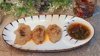 Make Chicken Dumplings With Chili Oil amp Dumpling Sauce at Home  How to Fold Dumplings [upl. by Walt]