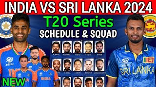 India vs Sri Lanka T20 Series 2024  India vs Sri Lanka T20 Squad 2024  Ind vs Sl T20 Squad 2024 [upl. by Bruell]