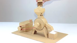 How To Make Mini Flour Mill Form Cardboard at Home DIY Flour Machine [upl. by Gisser]