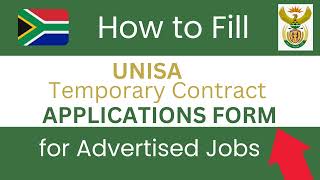 UNISA  𝙅𝙤𝙗 𝘼𝙥𝙥𝙡𝙞𝙘𝙖𝙩𝙞𝙤𝙣 𝙁𝙤𝙧𝙢  Download Applications Forms below  UNISA Jobs Temporary Contract [upl. by Lananna]