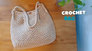 Crochet Tote Bag  Crochet Shoulder Bag Step by Step Tutorial  ViVi Berry Crochet [upl. by Mihe]