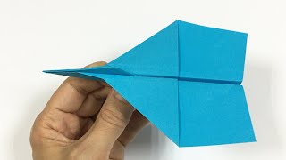 Bigwing Ein schönes blaues Papierflugzeug das gut fliegt Origami Flugzeug aus farbigem Papier [upl. by Heyman961]