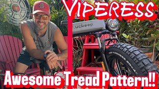 Luckeep  X1  Heavy Duty Aftermarket Tire Install VIPERESS eBike Tires have a Great Tread Pattern [upl. by Ytinav]