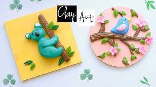 3D Clay Art  Clay Art Tutorial  Air dry clay crafts  DIY clay animals easy [upl. by Almire]