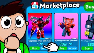 ¡Pasé 24 HORAS en el Marketplace de Toilet Tower Defense Roblox [upl. by Noelc]