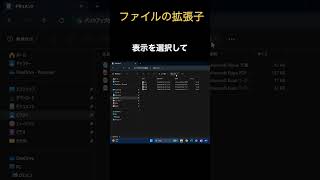 【Windows】ファイルの拡張子を表示する方法 shorts [upl. by Wrennie]