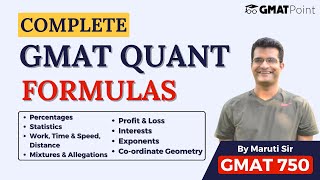 Master GMAT Quant Formulas  Complete GMAT Math Formulas With Examples By Maruti Sir GMAT750 [upl. by Pathe]