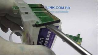 Como trocar o Chip Full Botão Reset das Impressoras Epson  SULINK [upl. by Hike]