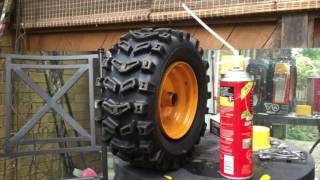 How to Fill a Tire with Foam No More Flat Tires DIY Life Hack [upl. by Zeugirdor581]