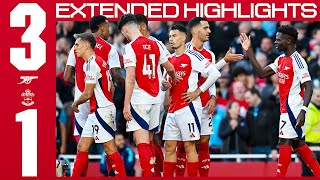 HAVERTZ SAKA amp MARTINELLI GOALS ❤️  EXTENDED HIGHLIGHTS  Arsenal vs Southampton 31  PL [upl. by Vacuva]