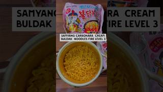 How to make Samyang carbonara cream buldak noodles fire3 ​⁠withnigeriankoreanlover shorts ramen [upl. by Enoyrt]