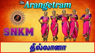 Sri Natiyalaya Kala Mandhir  7th Arangetram  Thillana  SNKM [upl. by Anul]