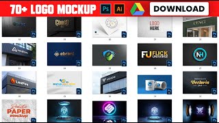 70 Unique Logo Mockups logo mockup PSD Template Free Download logomockup in Photoshop [upl. by Annaeel]