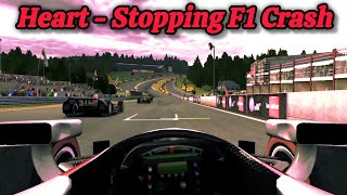 Spa Francorchamps Tragedy F1 Cars Collide  HeartStopping F1 Crash at Spa Francorchamps f1 gaming [upl. by Ibor]