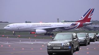 The Royal Air Force VIP jet and a motorcade 🇬🇧 [upl. by Chandless]