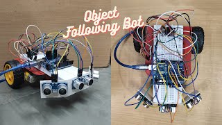 Object Following Bot  Made with 3 ultrasonic sensors and arduino [upl. by Eiffe189]