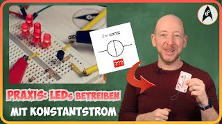 LEDs mit Transistor betreiben Konstantstromquelle selber bauen [upl. by Oremo]