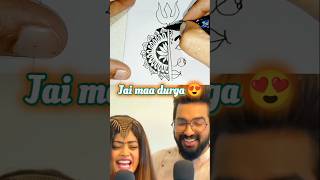 MAA DURGA DRAWING WITH SACHET PARAMPARA BEAUTIFUL SONG shorts [upl. by Almeida446]