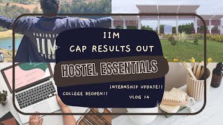 IIM CAP Results  Hostel Essentials for MBA  Ultimate Guide to Packing for IIM Hostel  VLOG 14 [upl. by Keen]