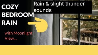 Rain Sounds for Sleeping  INSOMNIA RELIEF  With Moonlight view  nature rainsoundsforsleep [upl. by Daven]