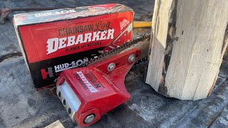 I got a new tool Chainsaw debarker attachment [upl. by Airetal]