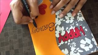 Beautiful Handmade Birthday Greeting card idea for wife  Complete Tutorial [upl. by Yrret]