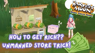 How to get Rich at Harvest Moon Home Sweet Home by Unmanned Store [upl. by Anavoj995]