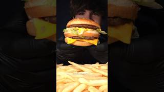 Eating a very BIG Mac amp McDonalds French Fries asmr mukbang shorts [upl. by Rosemarie53]