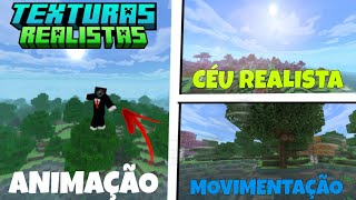 COMO COLOCAR TEXTURAS REALISTAS NO MINECRAFT BEDROCK ANDROIDIOS [upl. by Aleakim]