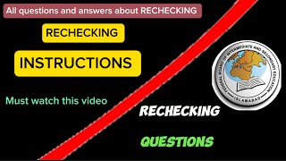 Rechecking process and instructions  All questions about rechecking  Retotaling  fbise exams [upl. by Nelsen]