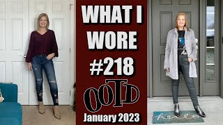 What I Wore 218  OOTD amp What I Kept From Boxes  January 2023 [upl. by Bean]