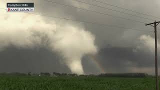 Rainbow in sky during Illinois tornado outbreak [upl. by Aneda]