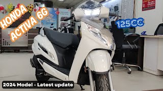 Honda Activa 6G 125CC  2024 Model  Full Detailed Review [upl. by Eiram]