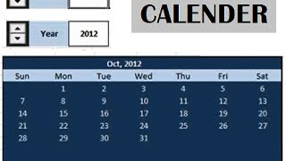 Create Calendar using advanced Excel formulas video tutorial [upl. by Akitnahs]