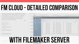 Detailed Comparison with FileMaker Server  FileMaker Cloud  FileMaker Pro 15 Training [upl. by Noxid482]