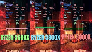 Ryzen 5600x vs Ryzen 5800x vs Ryzen 5900x [upl. by Susannah302]