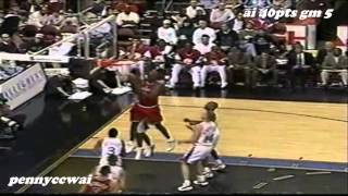 Allen Iverson 40 point games  5  40pts vs Chris Webber the Bullets 19970414 [upl. by Tyika]