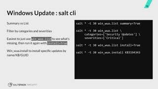 Windows Management and Security with SaltStack  SaltStack  SaltConf17 [upl. by Ayital]