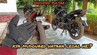 Modified pulsar150Rear mudguard modification in pulsar [upl. by Rehpotsirc]