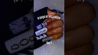 BOO BXTCH👻🪦🕸️ 10DaysOfHalloween ZeezNailz shorts [upl. by Esorrebma]