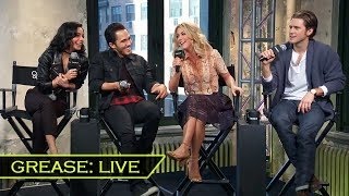 GREASELIVE Cast Interview  Julianne Hough Vanessa Hudgens Aaron Tveit Carlos PenaVega [upl. by Bakeman]