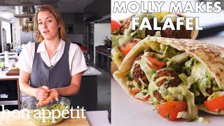 Molly Makes Fresh Herb Falafel  From the Test Kitchen  Bon Appétit [upl. by Aikin]