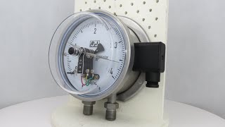 PRBD  Differential Pressure Gauge Bellow Tube 6quot with Electric Contacts [upl. by Shank370]