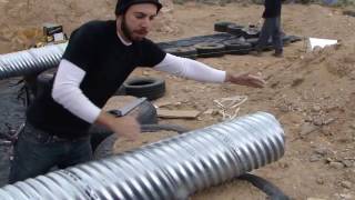 Earthship Thermal Wrap and Cooling Tubes [upl. by Kcerred]