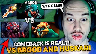 COMEBACK is REAL MASON plays WEAVER against BROODMOTHER and HUSKAR OFFLANE [upl. by Noryd275]